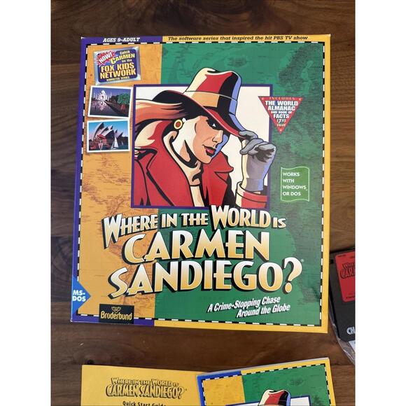 Where in the World is Carmen Sandiego? 1994 Big Box 3.5" Floppy Disk Version - Picture 6 of 9